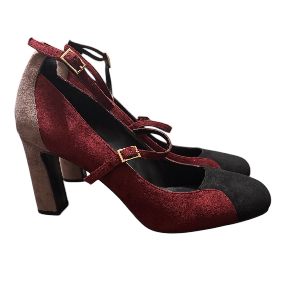 Impo Tamika Tri-Color Mary Jane Heels Sz 9